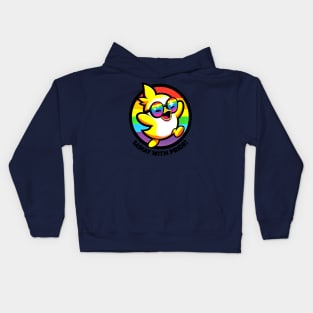 SASHAY WITH PRIDE! Celebrate Self-Expression with this Rainbow Chicken Graphic Kids Hoodie